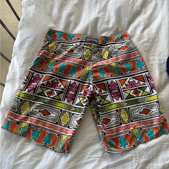 Vilebrequin Multicolor Graphic Swim Shorts Men's L. NWT. Includes pouch.